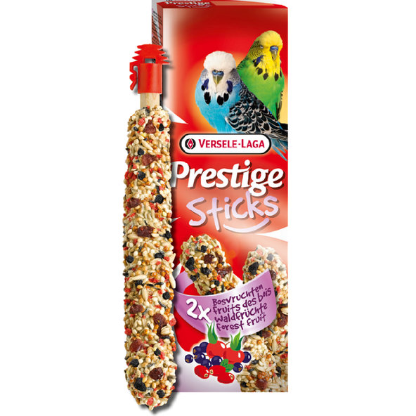 Maškrta Versele Laga Prestige Sticks Budgies tyčinky lesné ovocie 2ks 60g