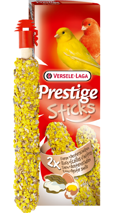 E-shop Maškrta Versele Laga Prestige Sticks pre kanáriky - s vajcom a lastúrami 2ks 60g