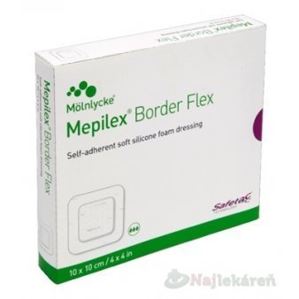 E-shop Mepilex Border Flex samolepivé krytie s mäkkým silikónom, oválne 13x16cm, 5ks