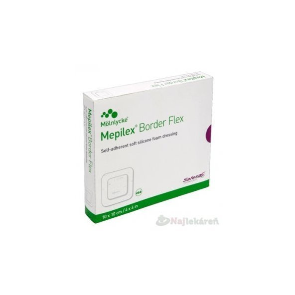 Mepilex Border Flex samolepivé krytie s mäkkým silikónom, oválne 13x16cm, 5ks