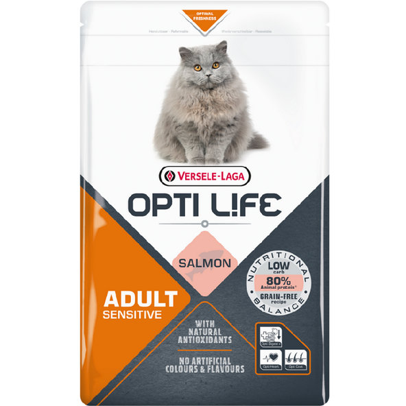 Versele Laga Opti Life Cat Sensitive - losos granule pre mačky 1kg