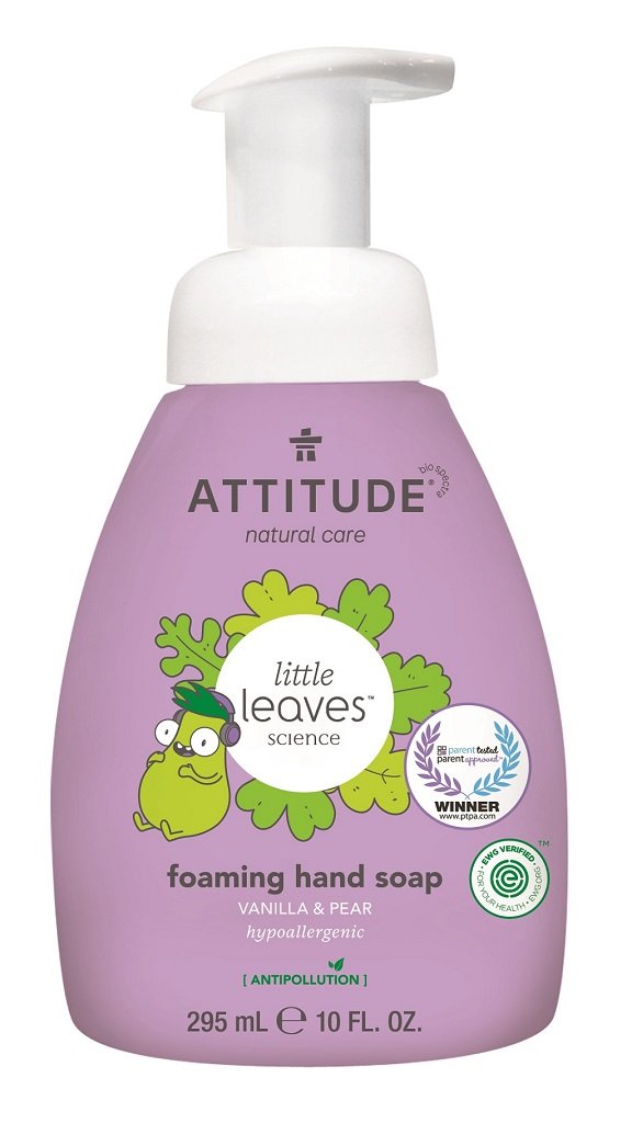 E-shop ATTITUDE Detské penivé mydlo na ruky Little Leaves s vôňou vanilky a hrušky, 295 ml