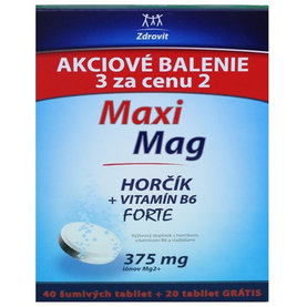 Zdrovit MaxiMag Horčík+B6 FORTE 375mg 60 tabliet