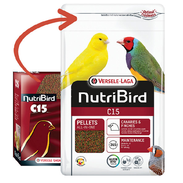 Versele Laga Orlux NutriBird C15 - pelety pre kanáriky a exoty 1kg