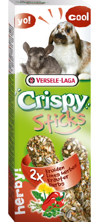E-shop Maškrta Versele Laga Crispy Sticks králik/činčila - bylinky 2ks 110g