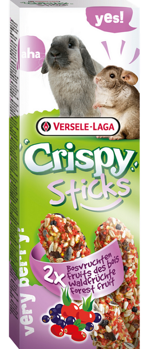 E-shop Maškrta Versele Laga Crispy Sticks králik/činčila - s lesným ovocím 2ks 110g
