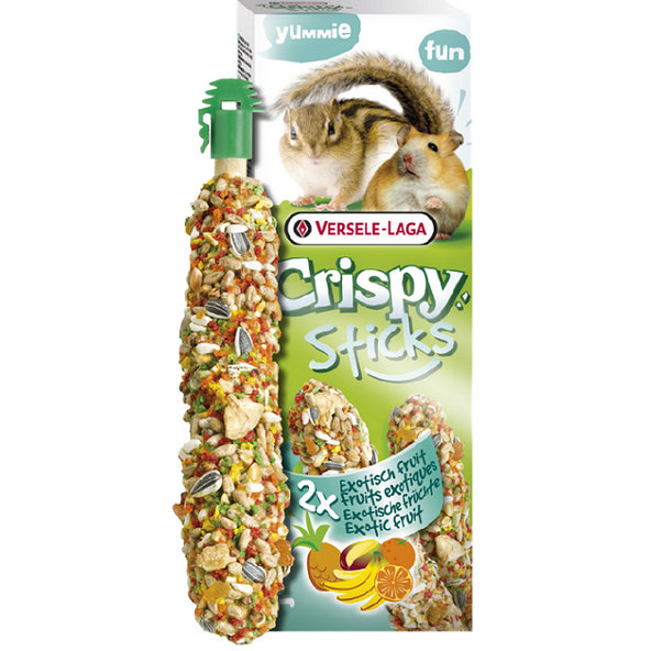 Maškrta Versele Laga Crispy Sticks škrečok/veverička - exotické ovocie 2ks 110g