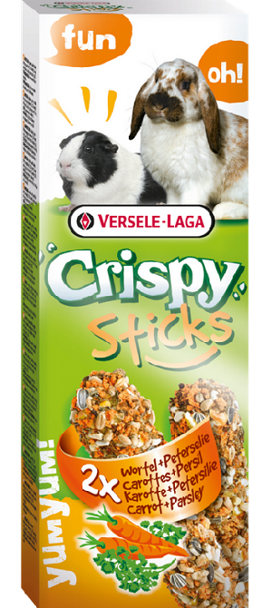 E-shop Maškrta Versele Laga Crispy Sticks králik/morča - s mrkvou a petržlenom 2ks 110g