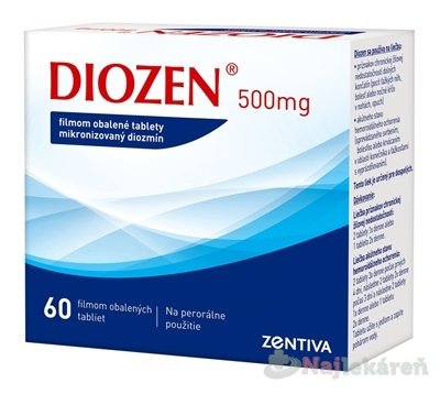 E-shop Diozen 500 mg na kŕčové žily a hemoroidy 60 tabliet