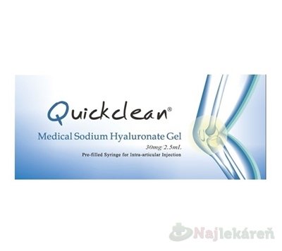 E-shop Quickclean 30 mg/2,5 ml Gél s hyaluronátom sodným na kĺby 2,5 ml