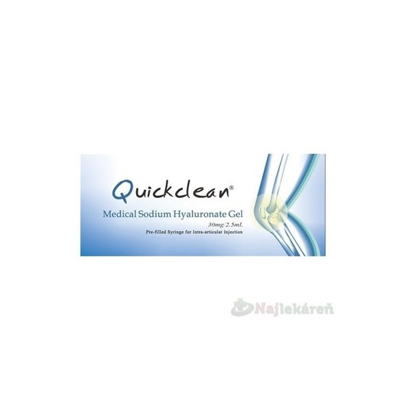 Quickclean 30 mg/2,5 ml Gél s hyaluronátom sodným na kĺby 2,5 ml