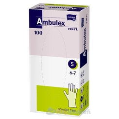 Ambulex rukavice VINYLOVÉ veľ. S, nesterilné, nepúdrované  100ks