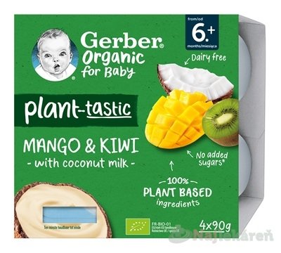 E-shop Gerber Organic Rastlinný dezert Mango a kiwi