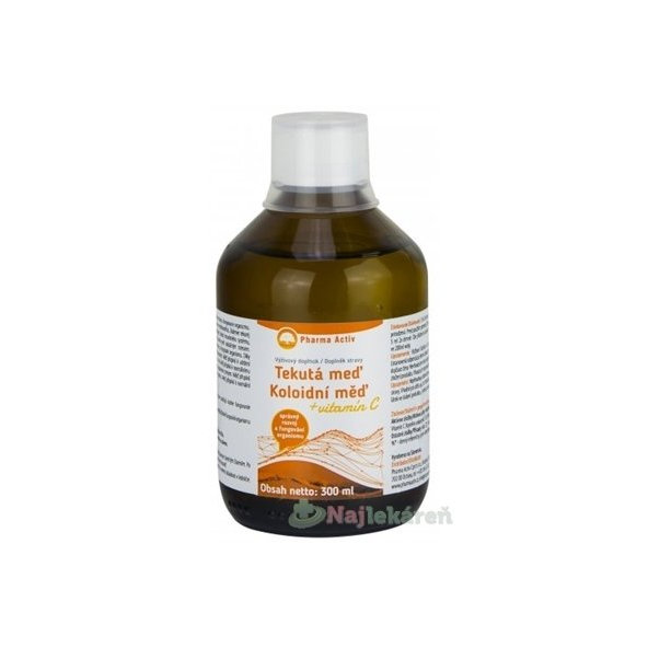 Pharma Activ Tekutá meď + vitamín C 300 ml