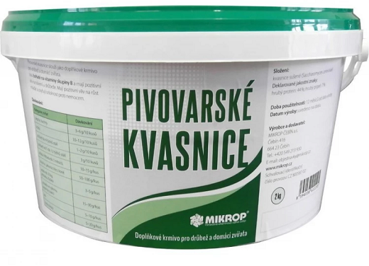 E-shop MIKROP Pivovarské kvasnice pre hydinu a hospodárske zvieratá 2kg