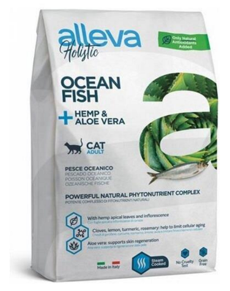 E-shop Alleva HOLISTIC cat adult ocean fish & hemp & aloe vera 10kg