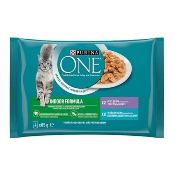 PURINA ONE cat Multipack Indoor kapsičky pre mačky 4x85g