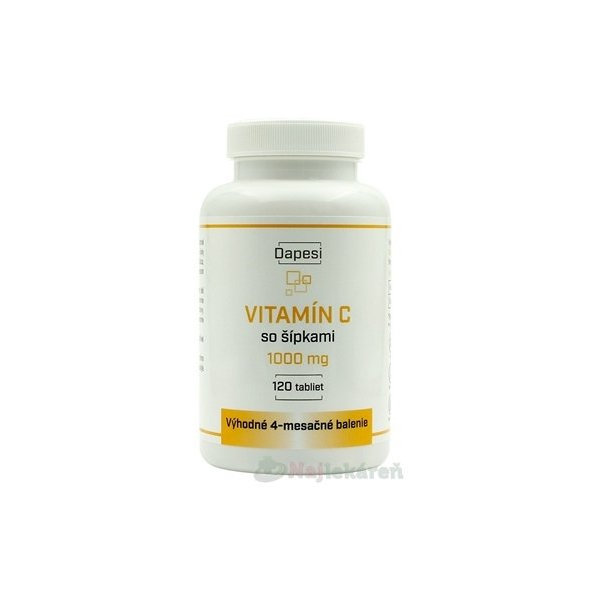 Dapesi VITAMÍN C so šípkami 1000 mg, 120 tbl