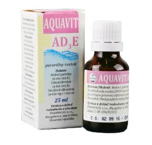 E-shop Aquavit AD3E perorálny roztok pre zvieratá 25ml