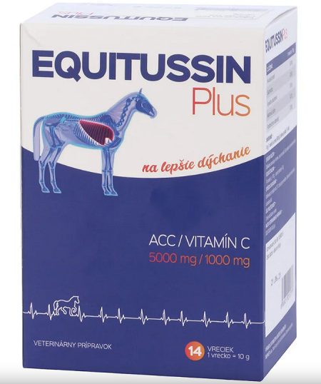 E-shop EQUITUSSIN PLUS Prípravok pre kone na lepšie dýchanie 14x10g