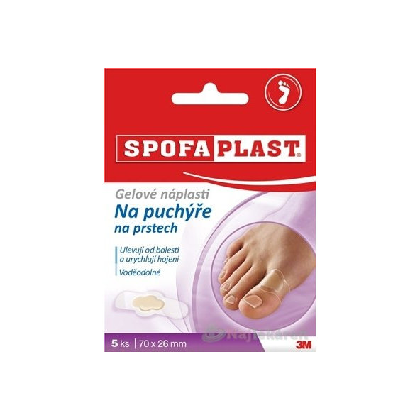 3M SPOFAPLAST č.911 Gélové náplasti a pľuzgiere na prstoch, malé, 70x26 mm, 5ks