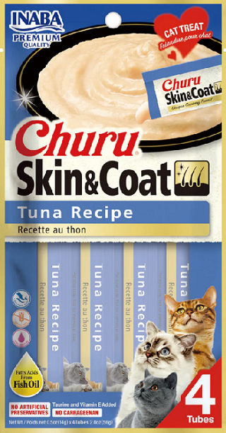 E-shop Inaba Churu Skin & Coat cat Tuniak maškrta pre mačky 12x4tuby 672g