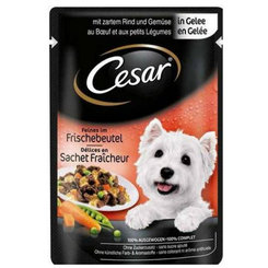 CESAR kapsička dog jemné hovädzie so zeleninou pre psy 24x100g