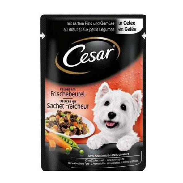 CESAR kapsička dog jemné hovädzie so zeleninou pre psy 24x100g