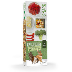 PUUR pauze Sticks bell pepper & broccoli  - lahodné tyčinky pre králiky a hlodavce 110g