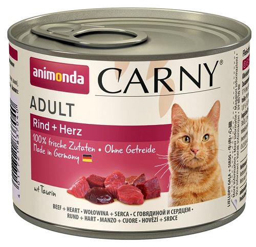E-shop Animonda CARNY® cat Adult hovädzie a morčacie srdiečka, konzervy pre mačky 6x200g