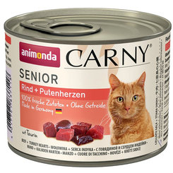 Animonda CARNY® cat Senior hovädzie a morčacie srdiečka 6x200g konzerva