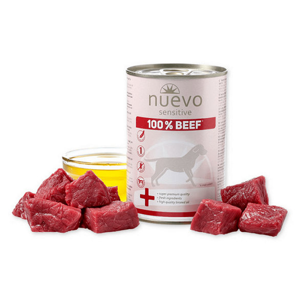 NUEVO dog Sensitive 100% Beef konzervy pre psy 6x400g