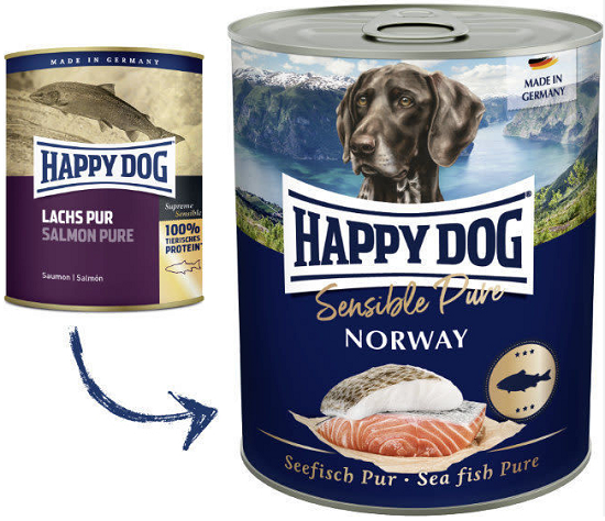 E-shop Happy Dog PREMIUM - Fleisch Pur - lososie mäso konzerva pre psy 400g