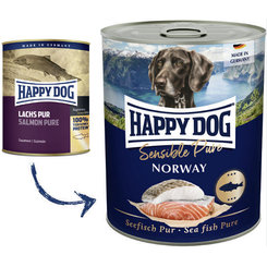 Happy Dog PREMIUM - Fleisch Pur - lososie mäso konzerva pre psy 400g