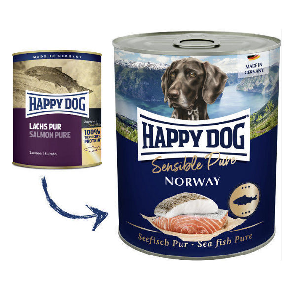 Happy Dog PREMIUM - Fleisch Pur - lososie mäso konzerva pre psy 400g