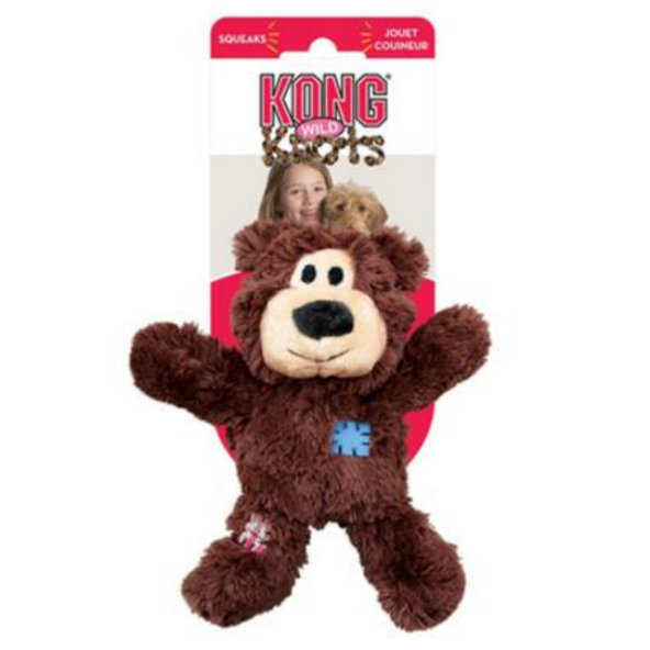 Hračka Kong Dog Wild Knots Preťahovadlo Medvedík s pískatkom, polyester, XS