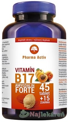 E-shop Pharma Activ Amygdalin Forte Vitamín B17 45 +15 tabliet