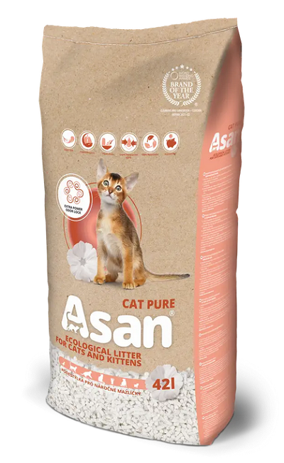 E-shop Podstielka ASAN Pure pre mačky a fretky 42L (8kg)