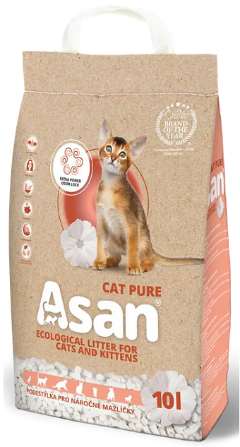 E-shop Podstielka ASAN Pure pre mačky a fretky 10L (2kg)