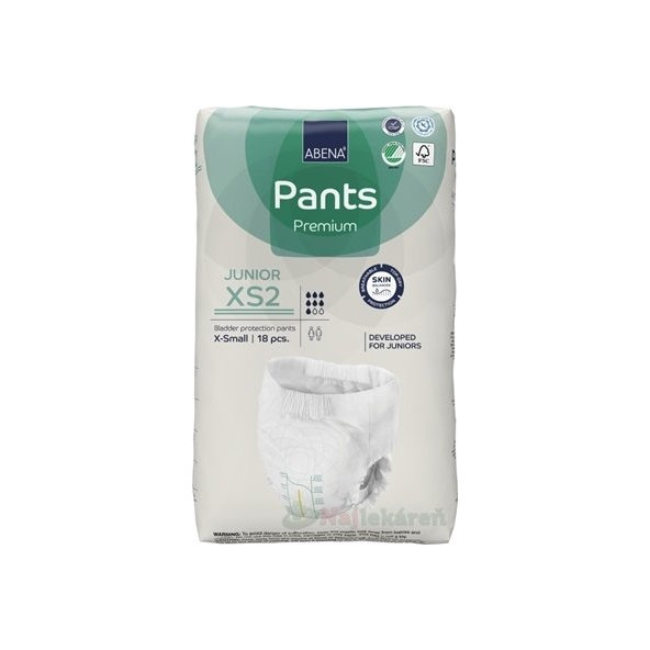 ABENA Pants Premium JUNIOR, navliekacie nohavičky (veľ. XS2), 18ks