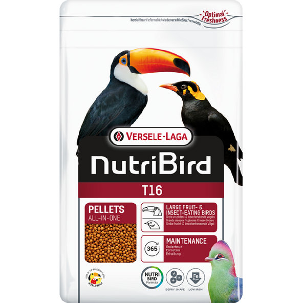 Versele Laga NutriBird T16 - pre veľké ovocnomilné druhy vtákov 10kg