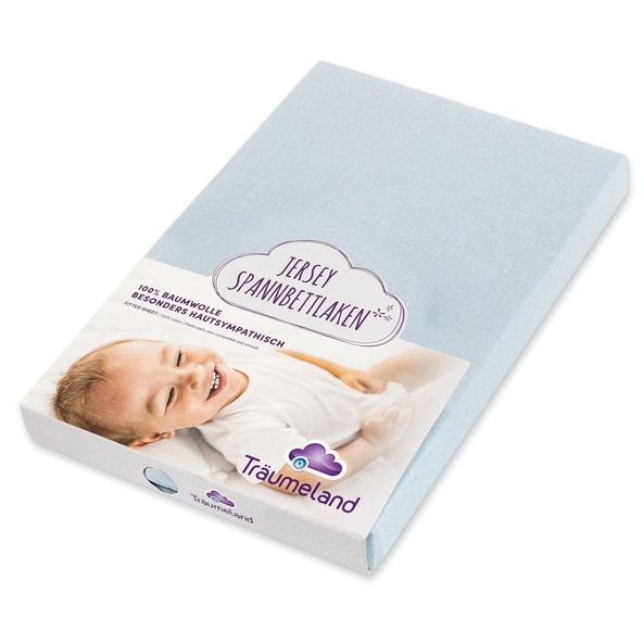TRÄUMELAND Plachta do postieľky jersey UNI hellblau