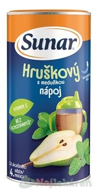 E-shop Sunar Rozpustný nápoj Hruškový s medovkou v prášku, na dobrú noc (od ukonč. 4. mesiaca) 200 g
