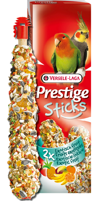 E-shop Maškrta Versele Laga Prestige tyčinky pre veľké papagáje s ovocím 2ks 140g