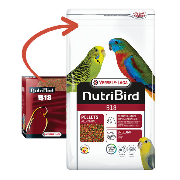 Versele Laga NutriBird B18 - pelety pre malé papagáje 3kg