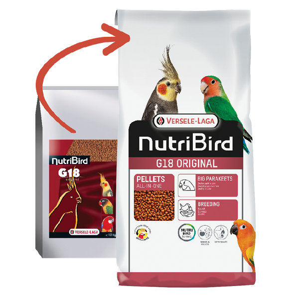 Versele Laga NutriBird G18 Original - pre stredne veľkých papagájov 10kg