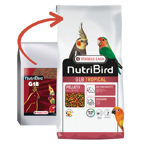 Versele Laga NutriBird G18 Tropical - pre stredne veľkých papagájov 10kg