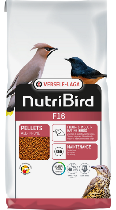 E-shop Versele Laga NutriBird F16 - pelety prehmyzožravé vtáky 10kg