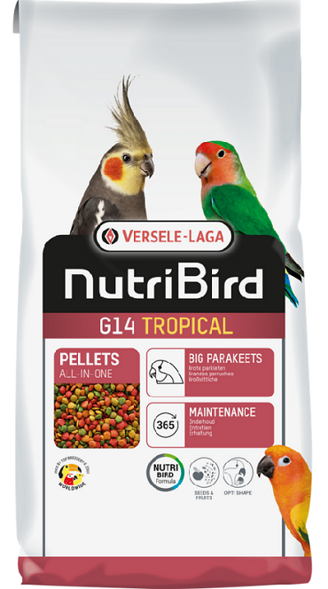 E-shop Versele Laga NutriBird G14 Tropical - pre stredne veľké papagáje 10kg