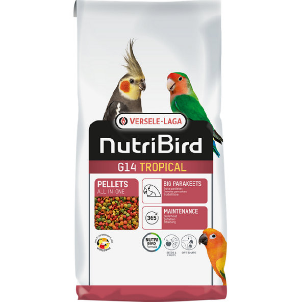 Versele Laga NutriBird G14 Tropical - pre stredne veľké papagáje 10kg